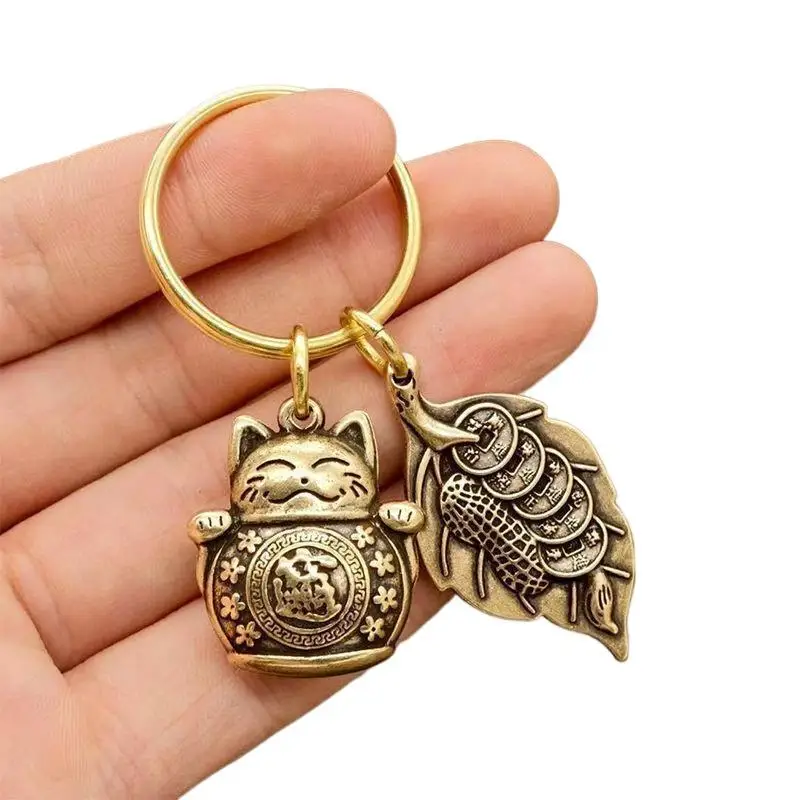 Zodiac Pferd Fünf Kaiser Geldmünzen-Anhänger Glückskatze Schlüsselanhänger Chinesische Feng Shui Münzen Schlüsselring Bringt Reichtum und Glück – Detail 2