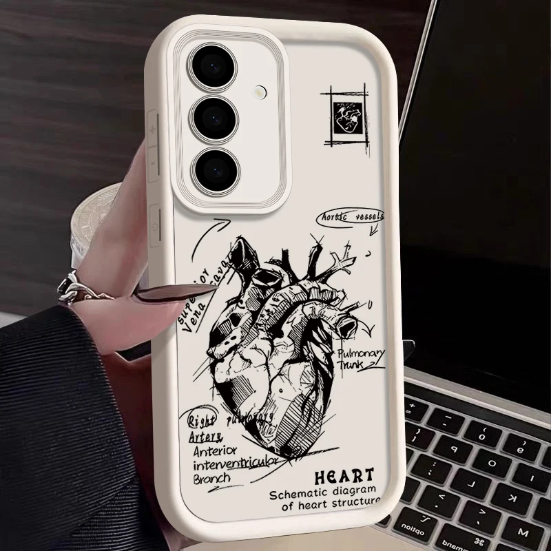 Weiche TPU-Hülle für Samsung Galaxy S26 S25 S22 S23 Ultra S24 FE A57 A56 A36 A55 A16 A17 A15 A37 5G Kreatives Muster Handyhülle