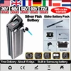 36v 48v 52v Silver Fish 60v 72v 20 30 40 50 60ah Lithium Battery EBike Akku Accu Electric Bicycle 500w 750w 1500w 2000wBatterie 1