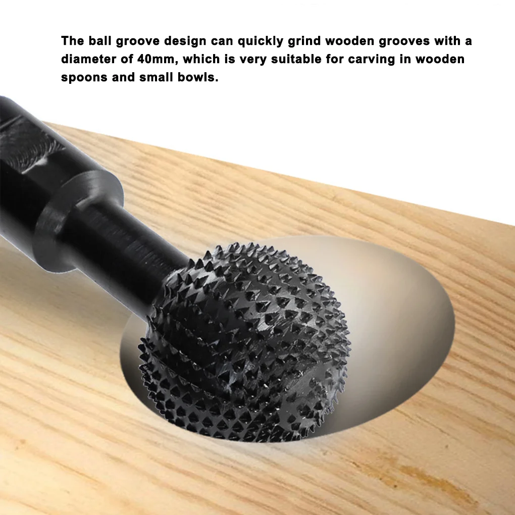Sphere Rotary Grinding Head Wood Carving Polishing Engraving Drilling Bits Ball Gouge Grinding Head Angle Grinder Tool