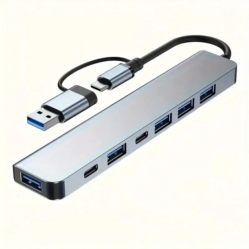 7 In 1 USB 3.0 HUB USB C HUB TYPE-C to 5 USB PD TYPE C Adapter 5Gbps Fast Speed Tramsmission USB C Docking Station For PC Laptop