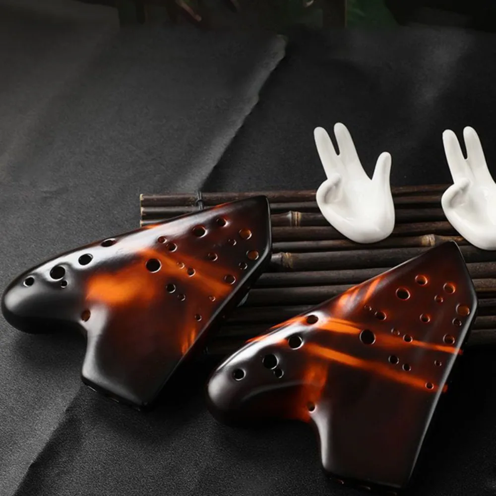 Triple Ocarina Alto C Key AC Professional Musical Instrumentation Ceramic Ocarinas Rare Orff Instruments Accessories Flute Gift