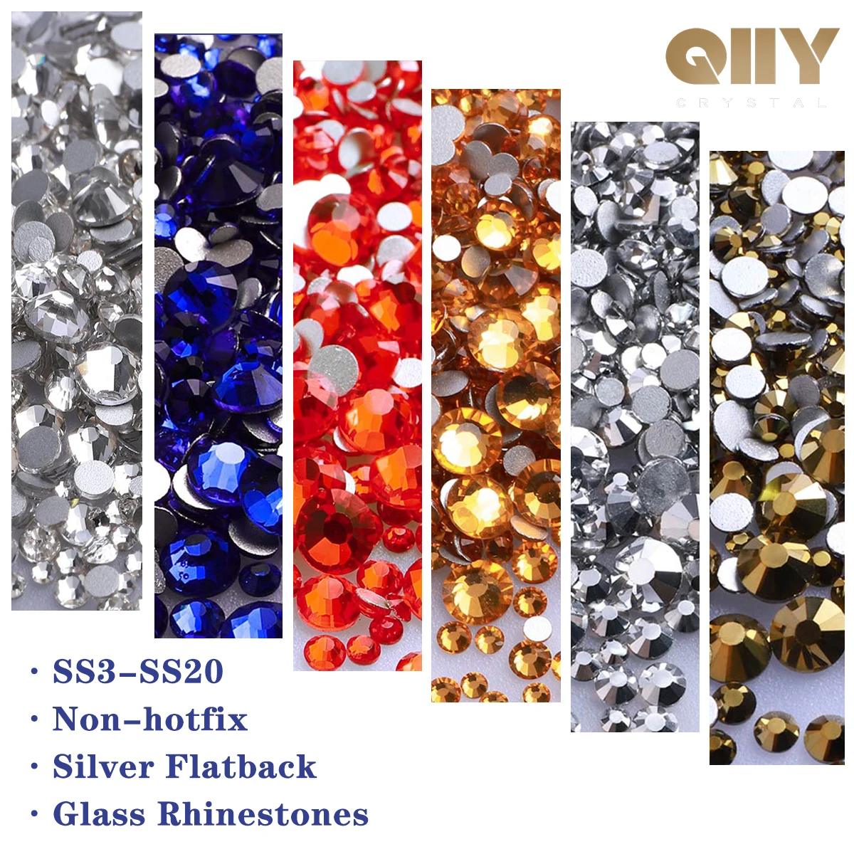 thumbnail image 2 of 1440PCS SS20 Flatback Crystal Rhinestones, Glass 2 of 13