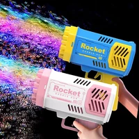 40 Holes Electric Rocket Bubble Gun Automatic Blowing Soap Maker Machine Toy Kids Outdoor Fight Fantasy Toys For Boys Game Gift 1