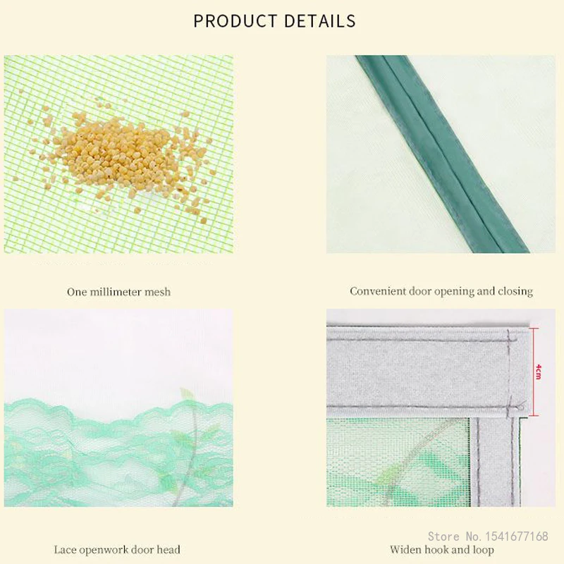 Magnetic Screen Door Curtain, Anti Mosquito Net, Insect Fly Bug Curtains, Automatic Closing Mesh, Summer