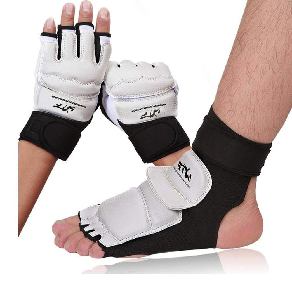 Long Tape Taekwondo Gloves Training Boxing Hand Foot Guard Ankel Support Free Fight Protector Kickboxing Training Equipment Kids