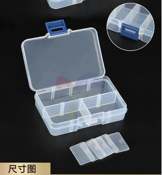 8 Slots Cells Colorful Portable Jewelry Tool Storage Box Container Ring Electronic Parts Screw Beads Organizer Plastic Case