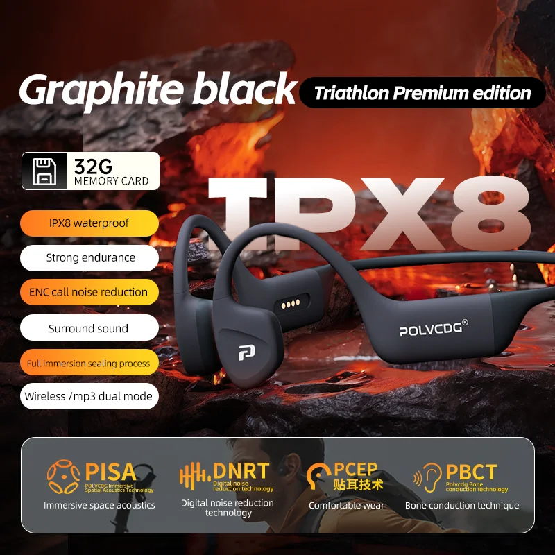 ตัวเลือกสินค้า หูฟังบลูทูธซิลิโคนกันน้ำ IPX8 สำหรับว่ายน้ำ
