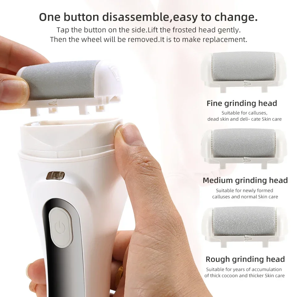 Electric Pedicure Tools Foot Care File Leg Heels Remove Hard Cracked Dead Skin Callus Remover Feet Foot Files Clean Care Machine 2