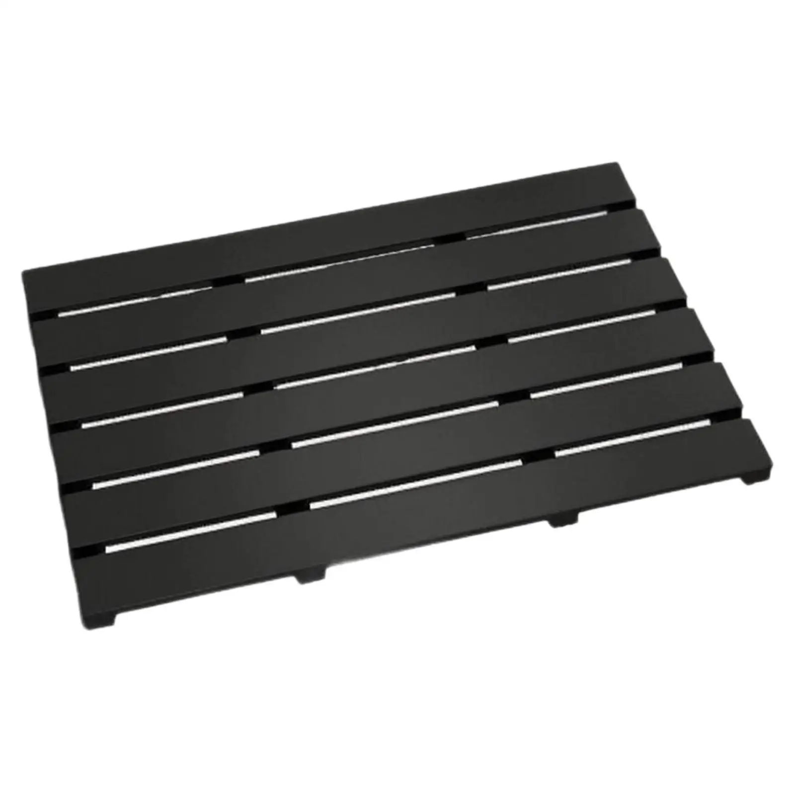 Wooden Bamboo Bath Mat Anti Slip Waterproof Quick Drying Shower Floor Mat for Bathroom Toilet Balcony
