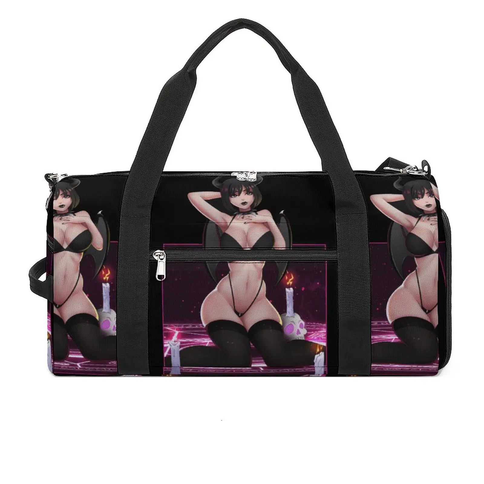 

Succubus Girl Sport Bags Anime Lewd Sexy Japan Waifu Large Gym Bag Weekend Couple Printed Handbag Training Graphic Fitness Bag
