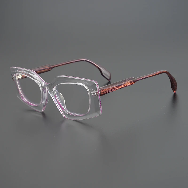 

Rhombus Men Women Exaggerated Retro Personality Eyeglasses High Quality Niche Handmade Glasses Frame Myopia Prescription Eyewear