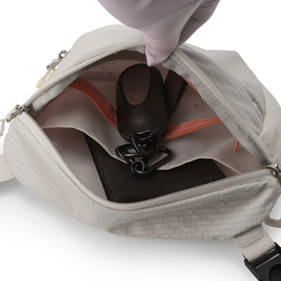 Damen-Hüfttasche, einfarbig, Outdoor-Gürteltasche mit Handytasche, leicht, zum Laufen, Wandern, Umhängetasche für Camping – Detail 18