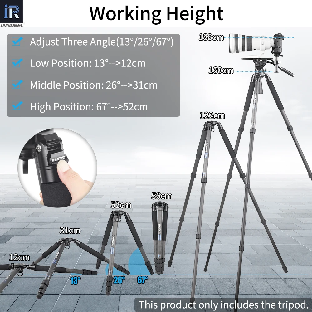Innorel RT80C Carbon Fiber Camera Tripod