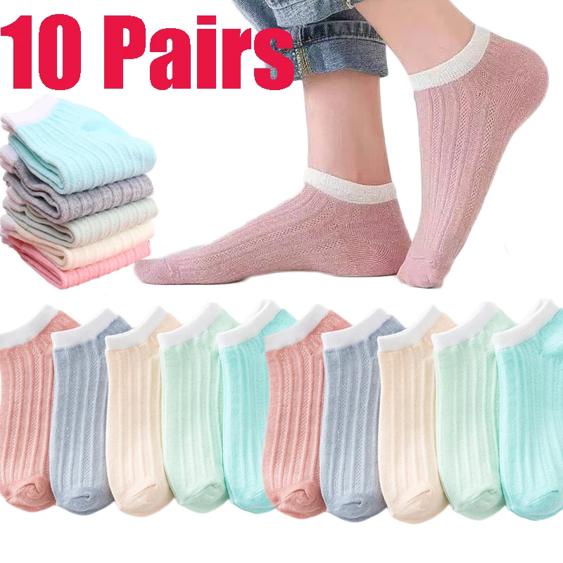 

Fashion Summer Ultra-thin Women Socks Breathable Invisible Anti Friction Ankle Socks Cute Kawaii Stripes Sock for Lady Girls