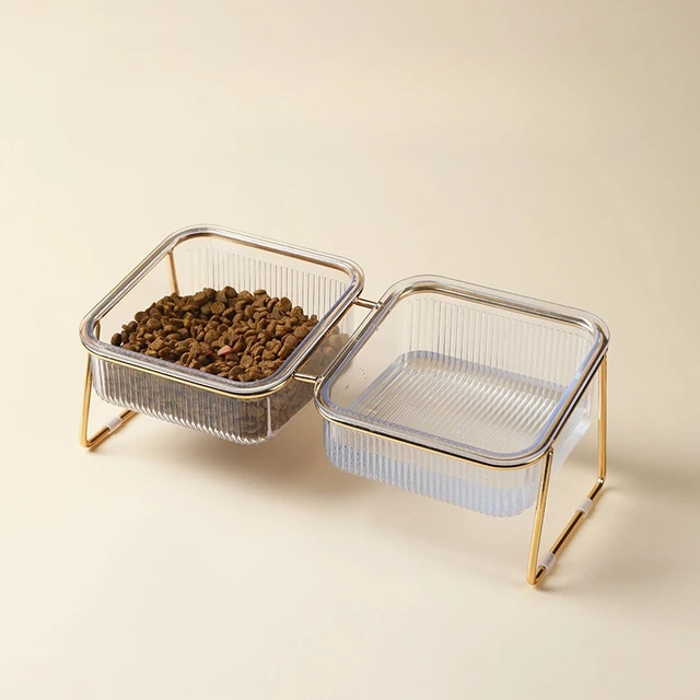 Cat and Dog Drinking Bowl Food Bowl Pet Drinking and Feeding Station Iron Bowl for Moisturizing and Healthy Eating 2