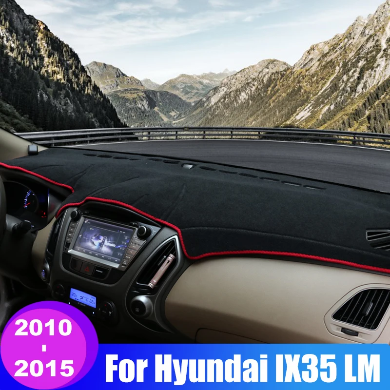 

Чехол для приборной панели Hyundai IX35 LM 2010-2012 2013 2015, козырек от солнца, ковер с защитой от УФ-лучей, нескользящий защитный коврик для приборной панели