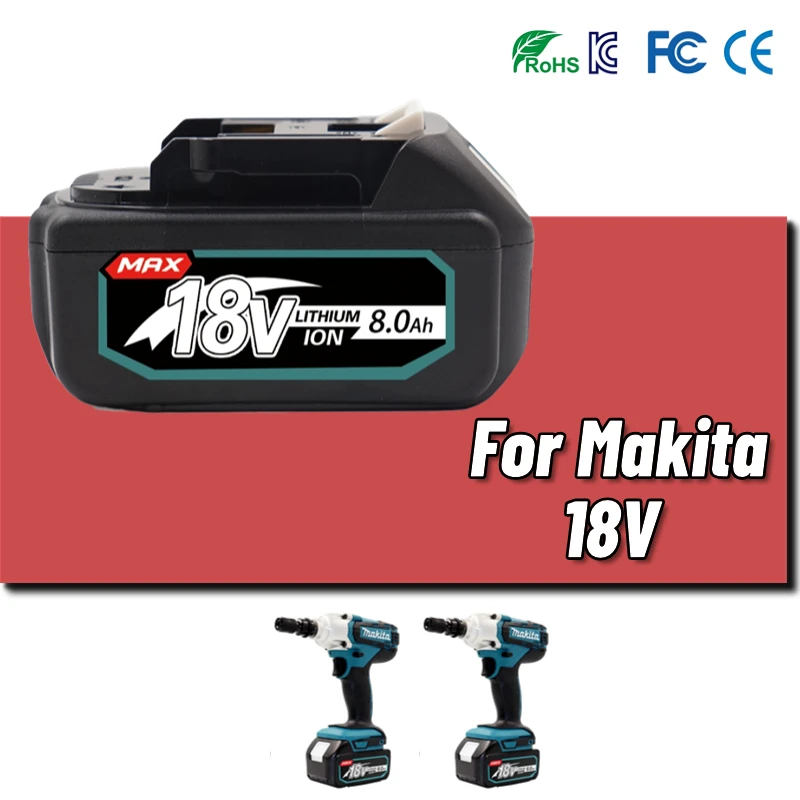 

100% Original For Makita 18V 6.0Ah Rechargeable Power Tool Battery Lithium ion Replacement LXT BL1860B BL1860 BL1850 DHP482RFX9