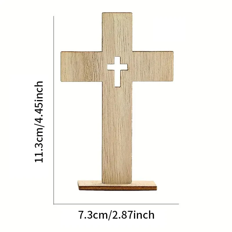 Wooden Crosses Standing Crucifix 6PCS party photo props halloween decoration props wooden ornament