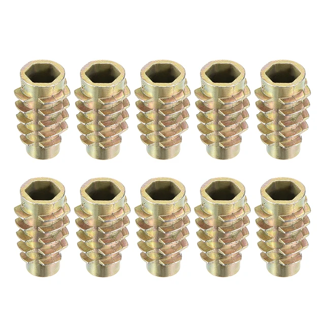 100 Dadi Inserti M6x10mm - Acciaio Zincato Per Legno, Per Mobili Fai Da Te E Lavorazioni - Foto 12