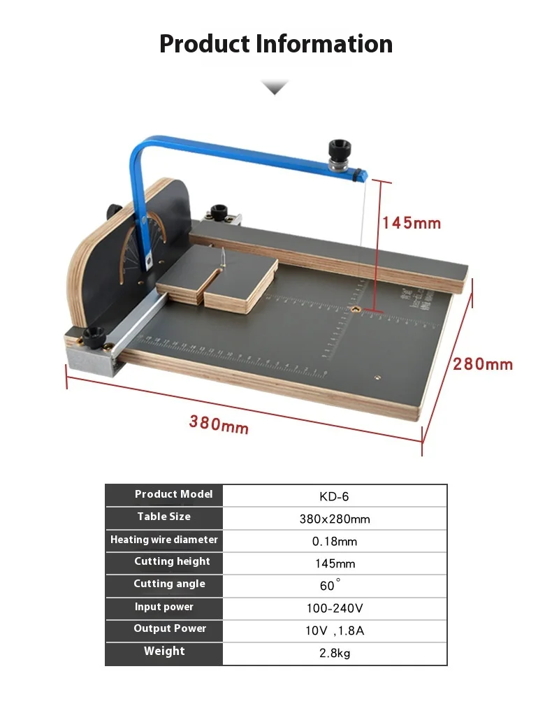Foam Cutting Machine Pearl Sponge Sponge Electric Cutting Table KT Board EPS Foa
