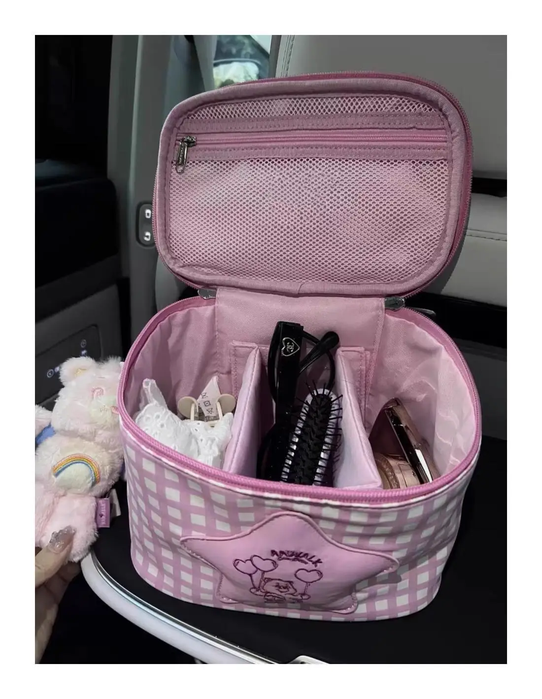 JIAERDI Star Cylinder Pink Hand Bag Handbag Women 2025 Travel Handle Makeup Bag Female Cosmetics Storage Bags Bolsos De Mujer
