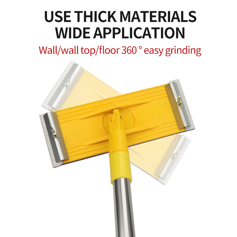 Wall Polishing Tool 1.1M 1.4M 1.7M Extension Rod 360 Degree Rotation Home Wall Sand Board Sander Tool