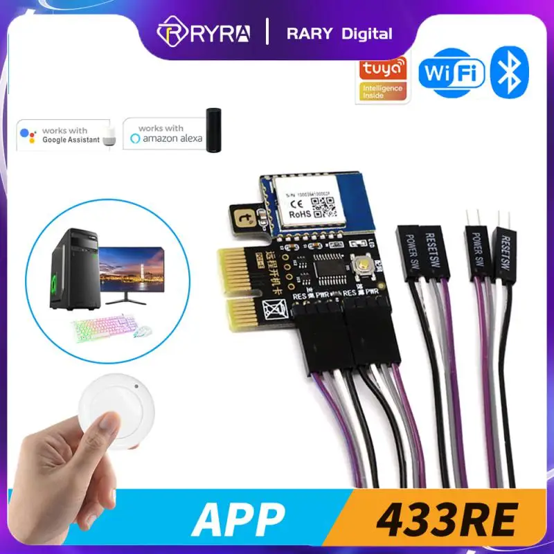 RYRA Tuya EWeLink Wifi Computer Power Reset Switch PCIe Card For PC Destop Computer APP Remote Control Support Alexa Google Home