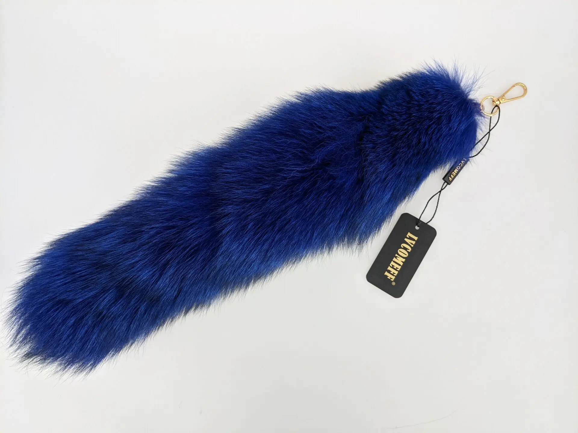 Luxurious Natural Fox Fur Tail Keychain - Chic Y2K Fashion Accessory, 40 cm