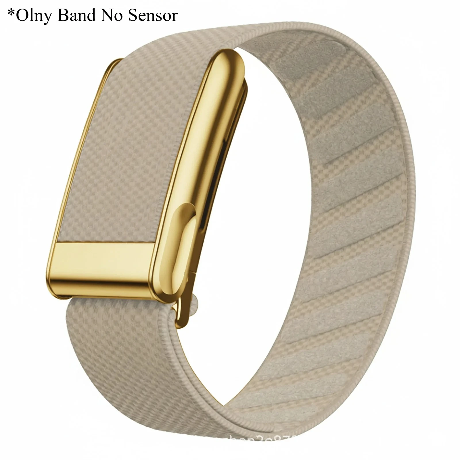 Premium Nylon Fitness Band with Metal Frame – Woven Elastic Sports Strap in Gold/Silver/Rose Gold