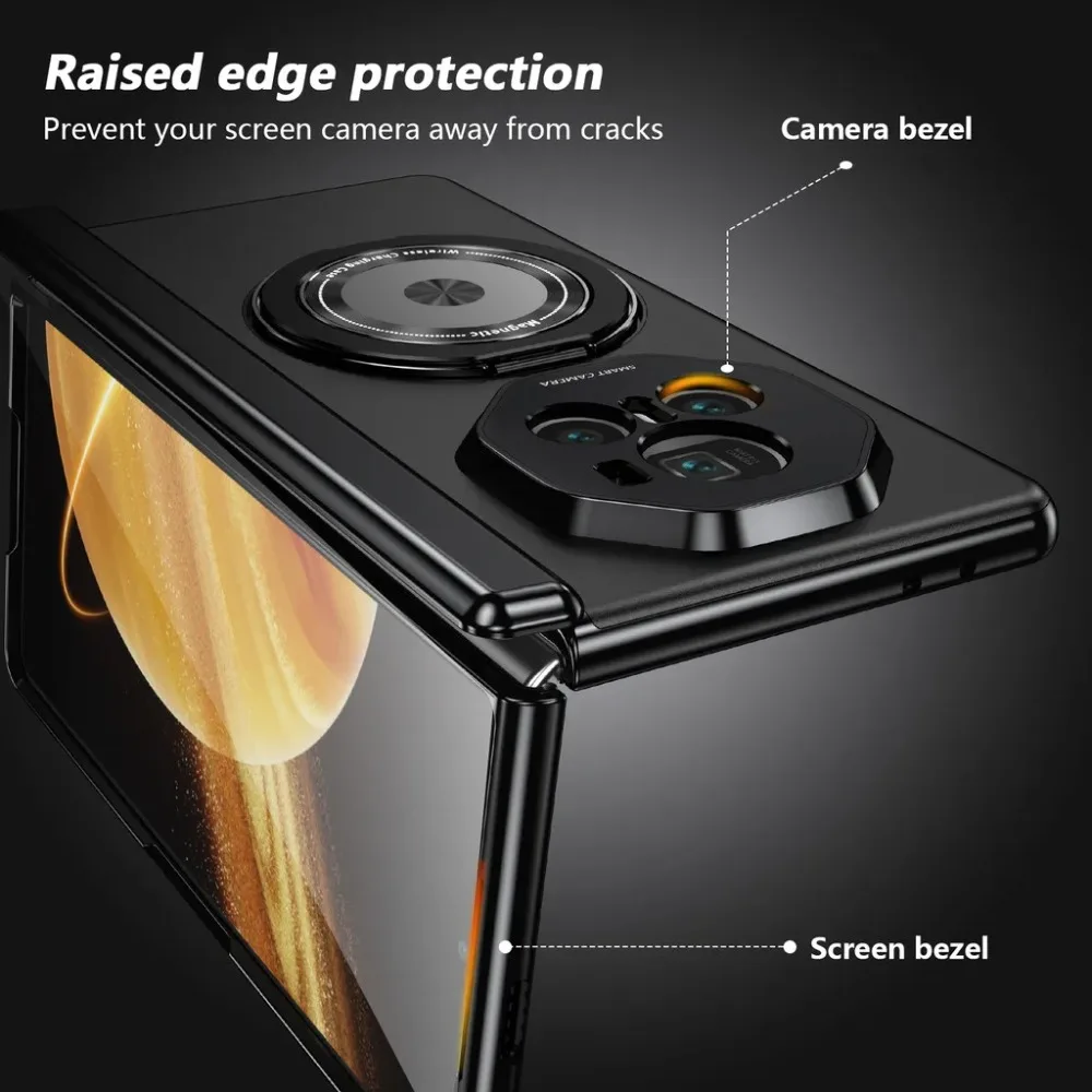 Premium 360° Rotating Magnetic Bracket Case with HD Glass Screen Protector