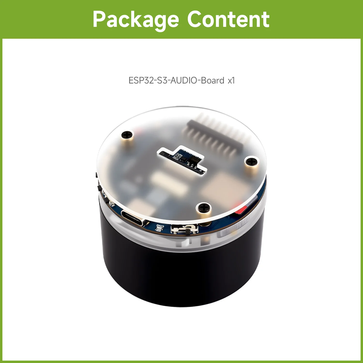 Waveshare ESP32-S3 AI Altavoz inteligente Audio ESP32, iluminación envolvente RGB, con matriz de micrófono digital dual