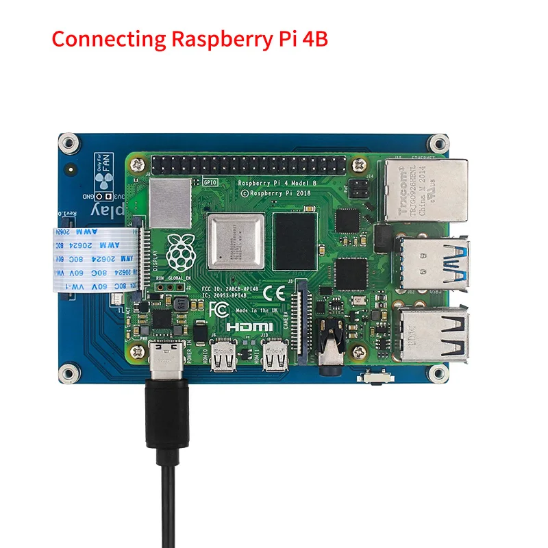 4.3 Inch DSI Touch Screen for Raspberry Pi 5 4B 3B+ 3B Capacitive Touch IPS Display 800*480 LCD Monitor For RPi 5 4B 3B+ 3B