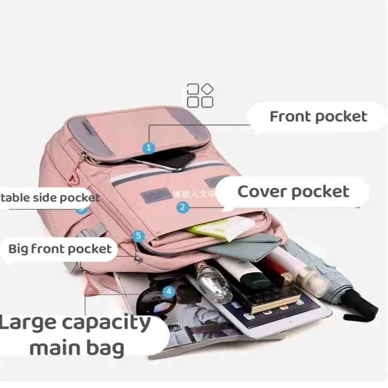 Schoolbag New Korean Version of Pretty Girl Backpack Waterproof Outdoor Travel  Computer Bag  Burden-reducing  Book Bag