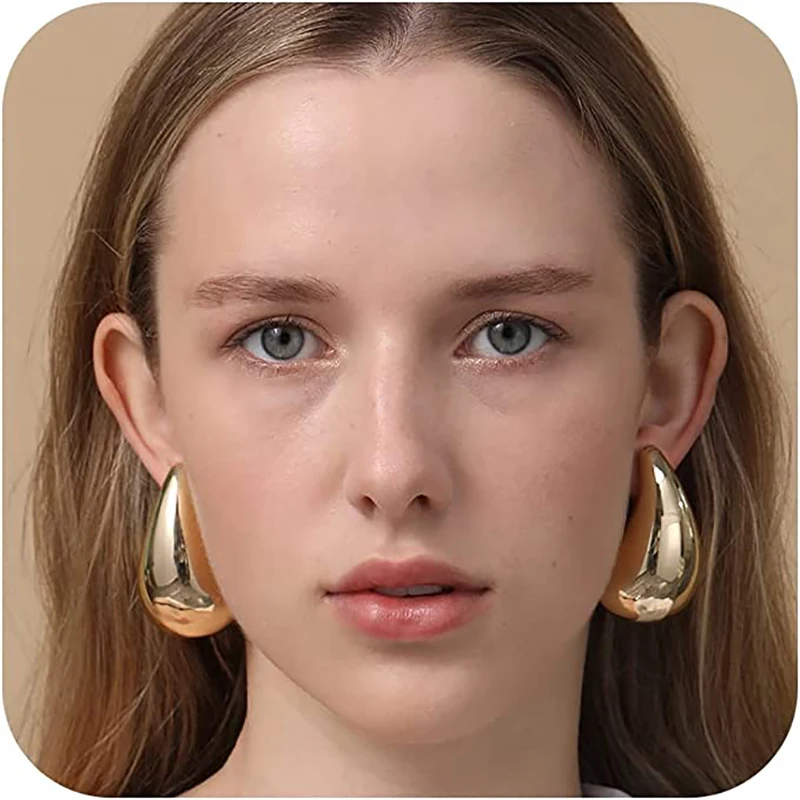 ExtraLargeBottegaStyleEarringsOversizedGoldTeardropEaringsfor
