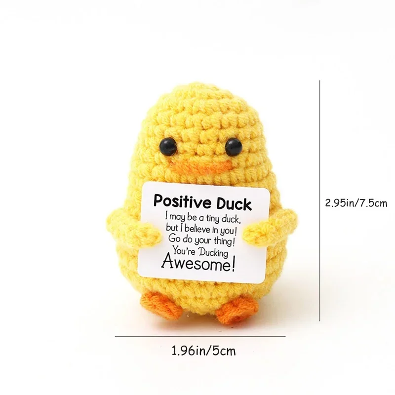 Positive Energy Crochet Potatoes Doll Crochet Vegetable Fruit Pickle Mini Gift Handmade Knitted Duck Ornament Home Room Decor ornament crafts miniature figurines miniature ornament plush knitting doll