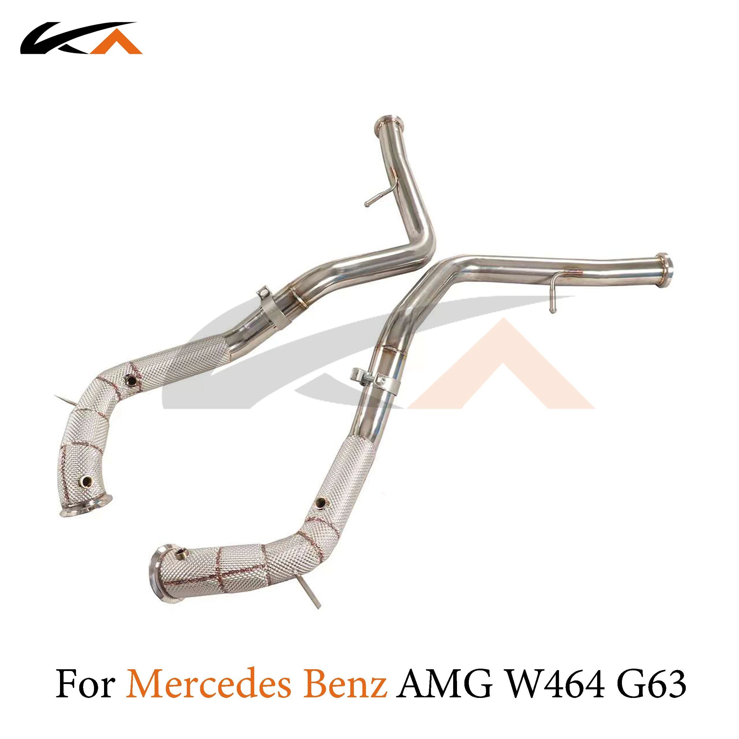 KA 튜닝 다운파이프 배기 스테인리스 스틸 헤더, 메르세데스 벤츠 AMG G63 W464 4.0T 성능 부품, 열 차폐 촉매