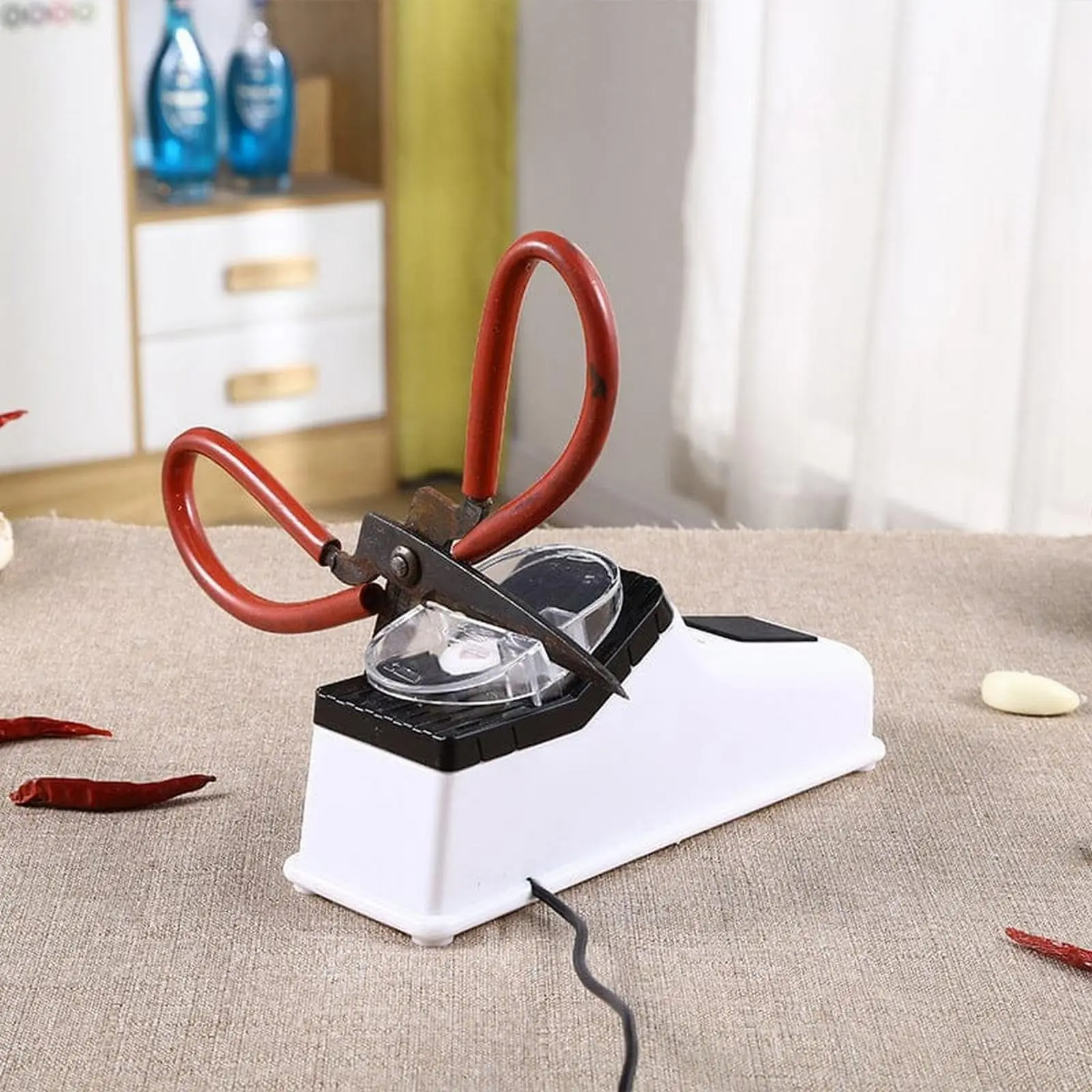 Electric Knife Sharpener Professional 5 Second Quick Sharpening and Polishing Cutter Scissors Gadgets