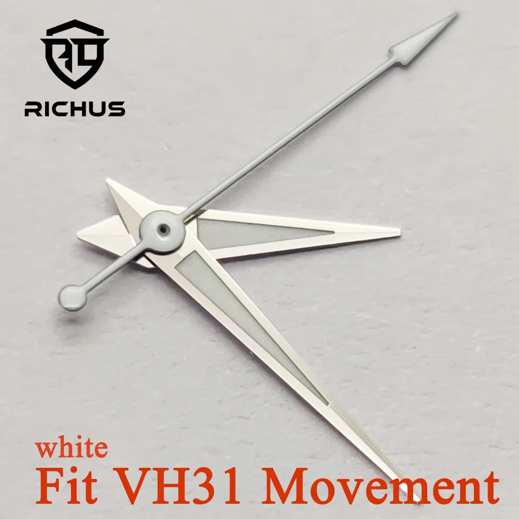 RICHUS Green Luminous Silver Watch Hands - Premium Watch Accessories