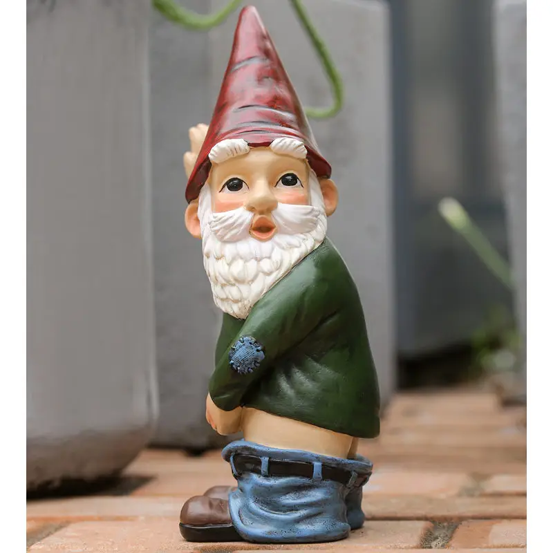 

Naughty Garden Gnome Statue, Resin Crafts, Dwarfs Ornaments, Home Decor, Figurines, Garden Decoration, Easter Gift, High Quality