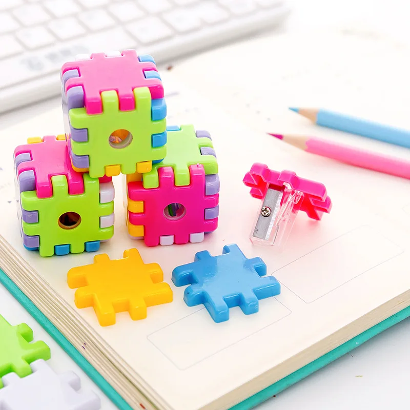 

5 pcs Fantastic Fancy Cube Pencil Sharpener Cutter Knife Promotional Gift Stationery Cute School Office Supplies