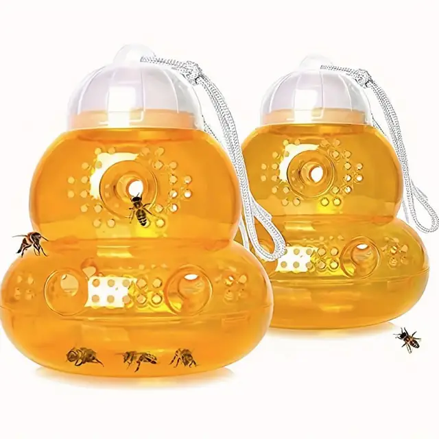 2Db Kényelmes Hornet Csapda Kis Kilépő Tök Méhcsapda Látható Méhcsatlakozó Egyszerű Művelet Kültéri Függő - Image 3