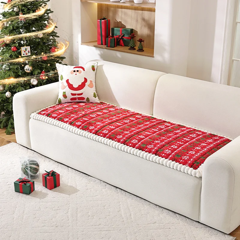 Christmas Plush Sofa Mat 4