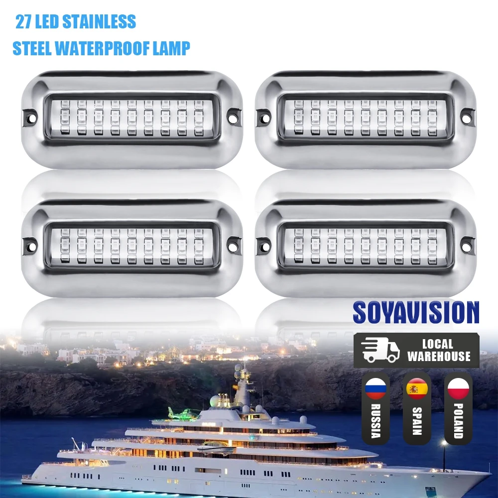 Krtopo 4x 3 LEDs Luz De Popa Del Barco Luz De Navegación De 12V Lámpara