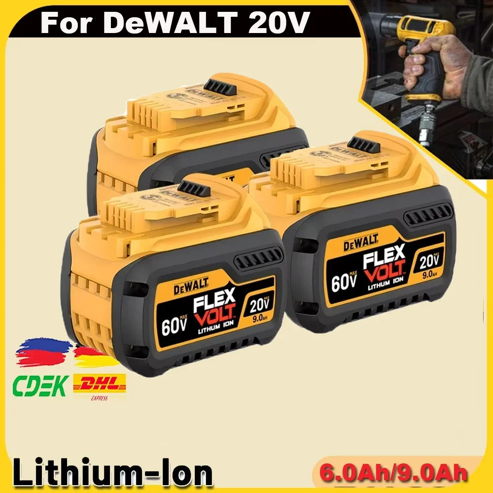 Power Original DEWALT 9AH DCB609 1 PCS 9Ah 60V lithium-ion battery for Dewalt DCB204 DCB205 DCB206 DCB609 DCB184 DCB200
