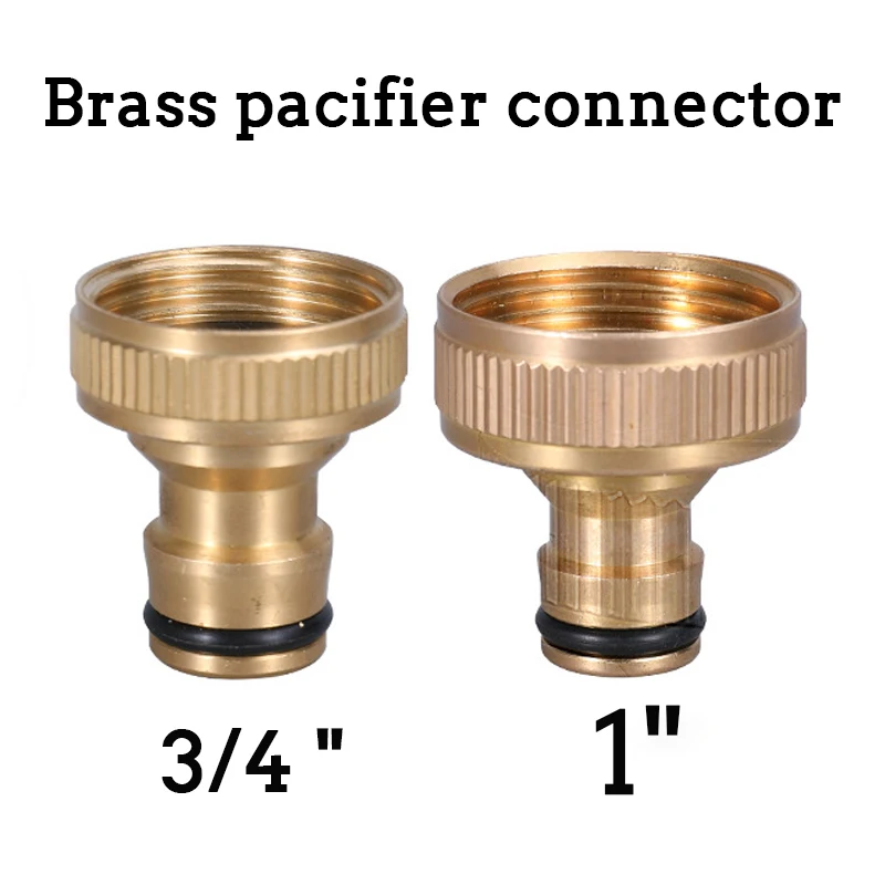 

3/4" 1" Brass Faucet Standard Adapter Washing Machine Water Gun Quick Connect Fittings Threaded Nipple Joint Garden Irrigation