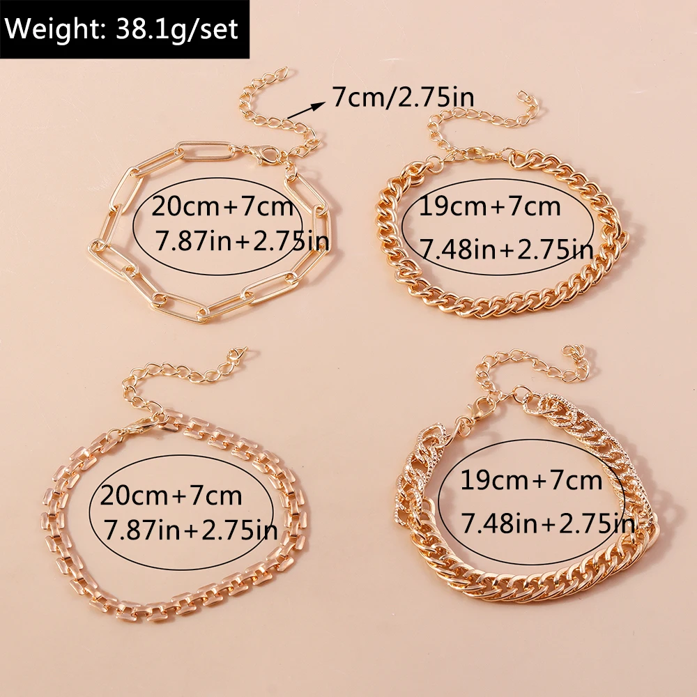 Aihua Mode Gold Farbe Link Ketten Fußkettchen Für Frauen Multilayer Barfuß Knöchel Auf Bein Armband Fuß Schmuck Geschenke – Detail 15