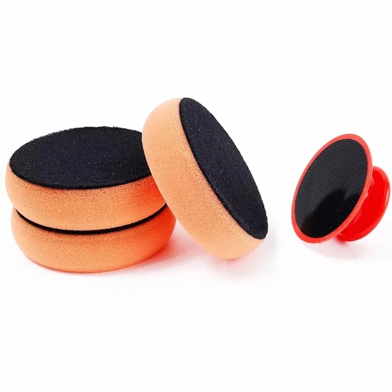 Car Polishing Sponge Car Waxing Polish Wax Foam Sponge Applicator Car Waxing Polishing Sponge Pads Power Handle Auto Detailing Cleaning Tools