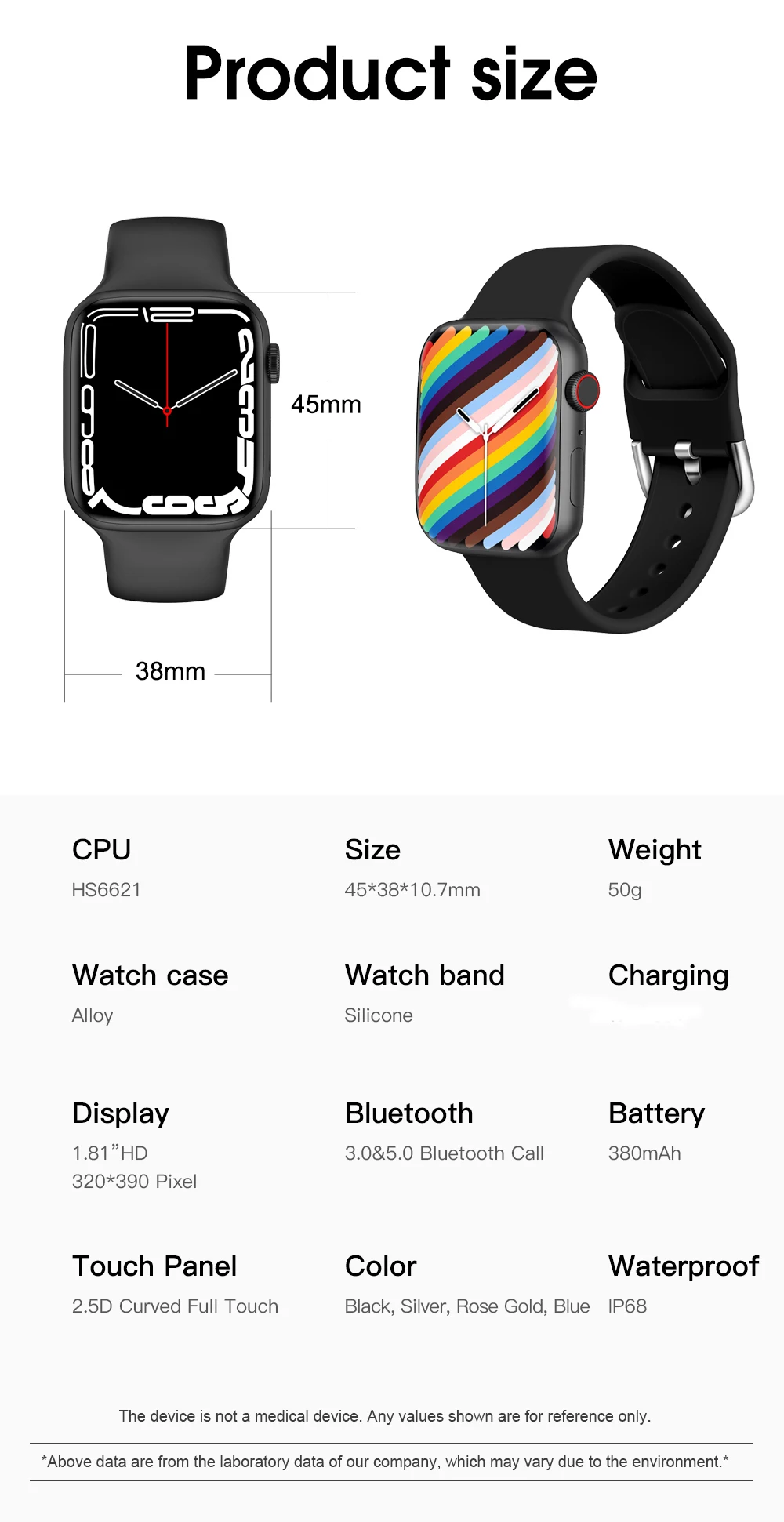 2022 IWO Series 7 Smart Watch W27 Bluetooth Call ECG Heart Rate Monitor Waterproof PK W26 W37 HW22 Smartwatch For Apple&Android