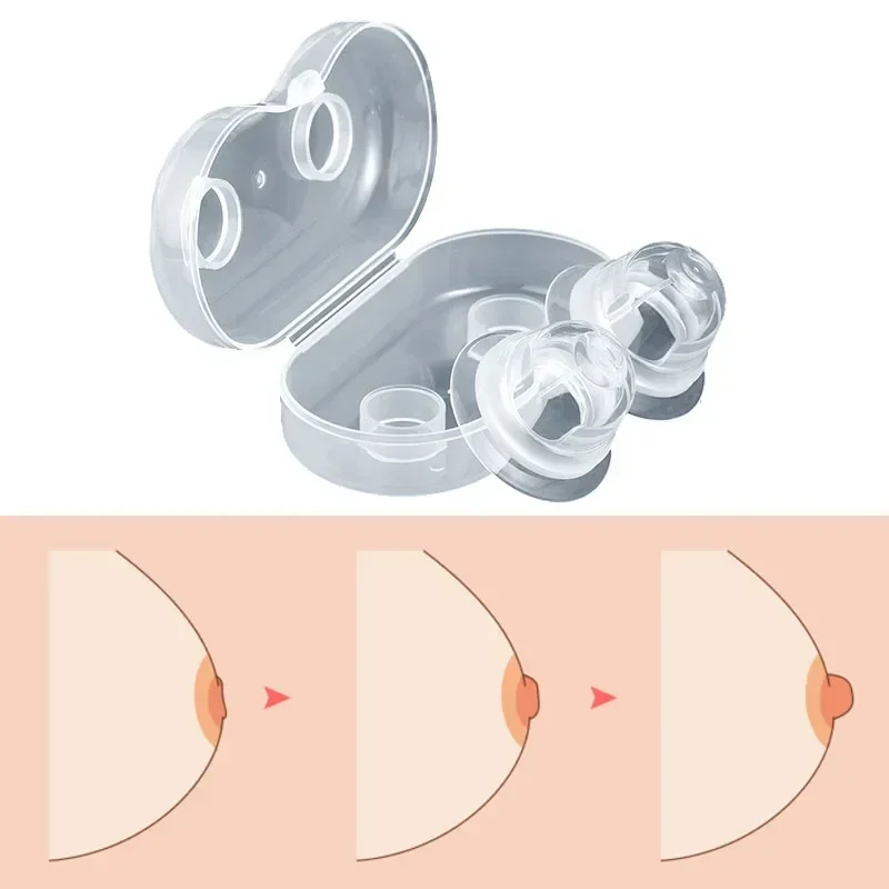 Silicone Nipple Correction Niplette Welnove Nipple Shield Sucker Corrector Flat 2PCS New